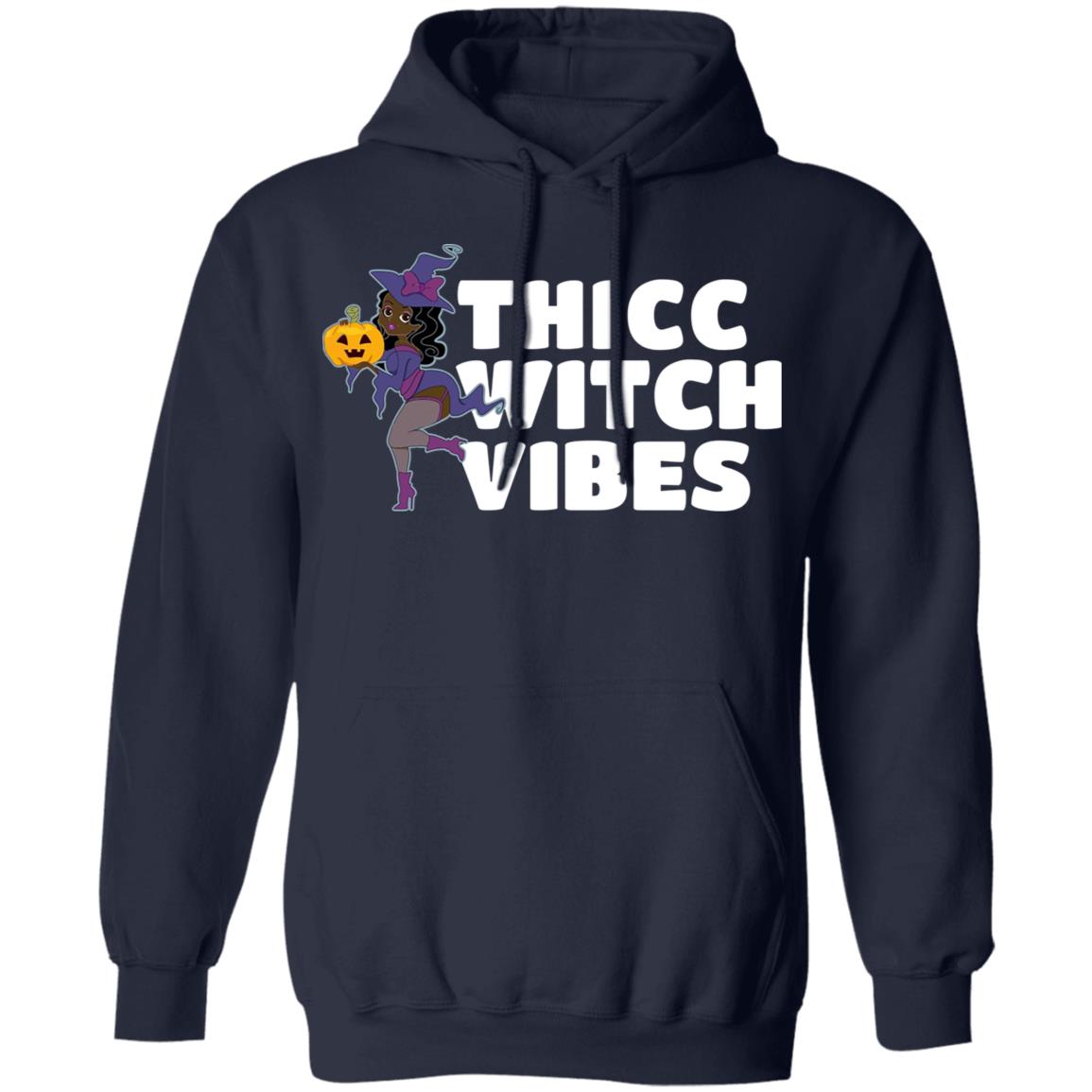Thicc Witch Vibes Funny Bbw Redhead Witch Halloween Shirt, Hoodie, Tank