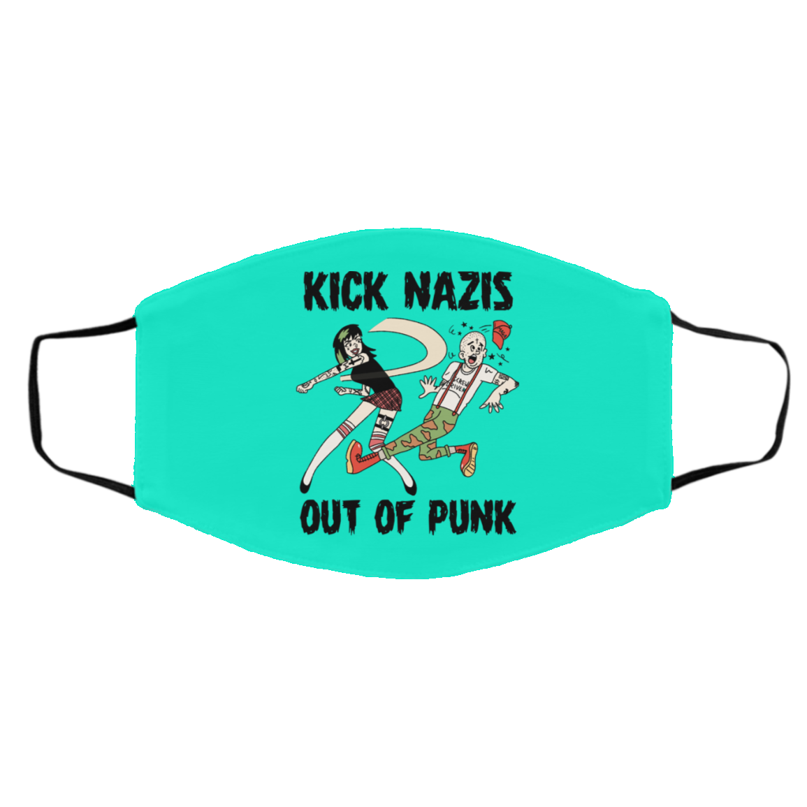 Kick Nazis Out Of Punk Face Mask