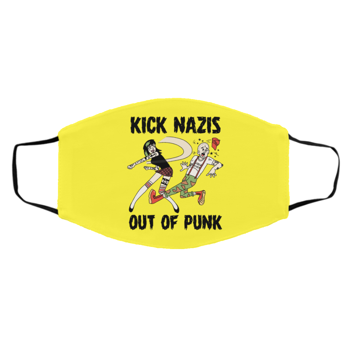 Kick Nazis Out Of Punk Face Mask
