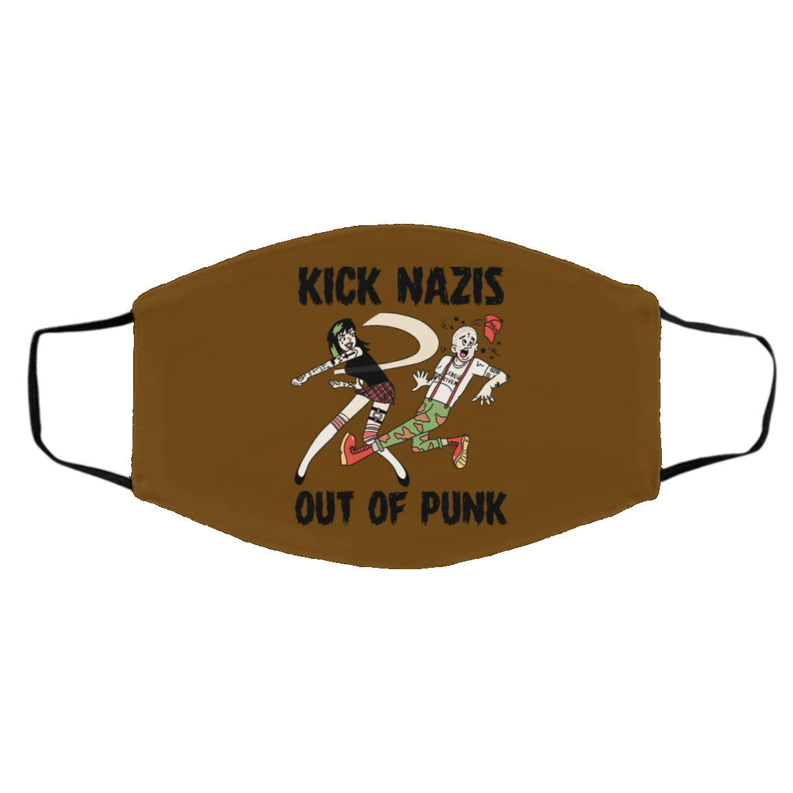 Kick Nazis Out Of Punk Face Mask