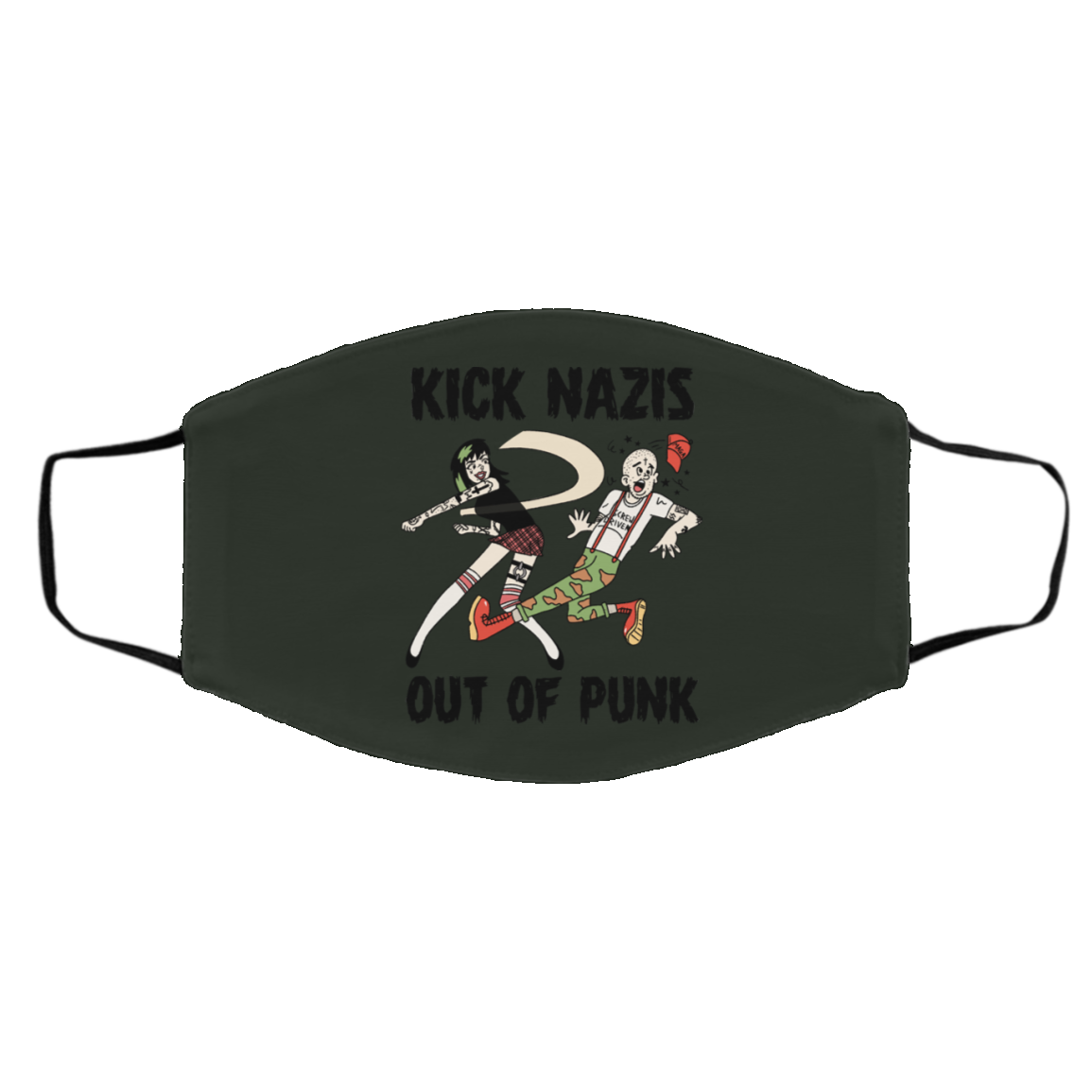 Kick Nazis Out Of Punk Face Mask