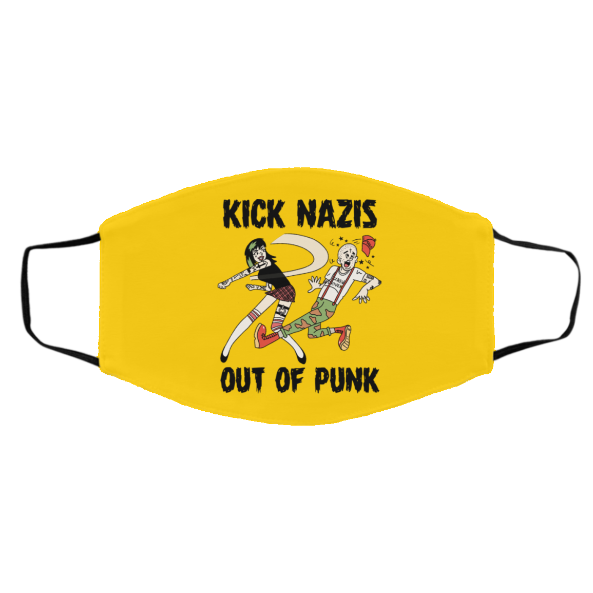 Kick Nazis Out Of Punk Face Mask