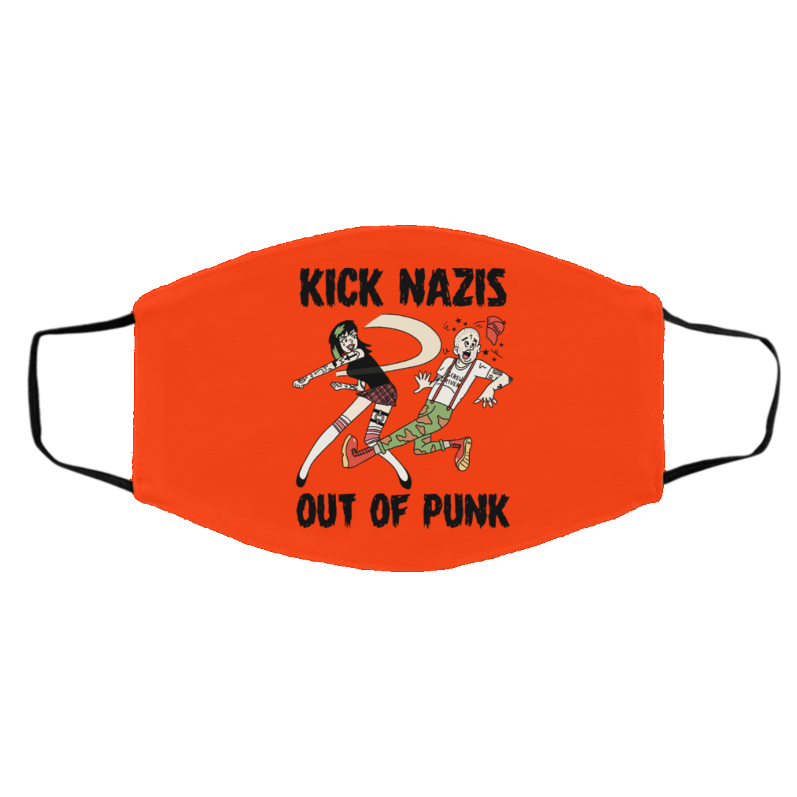 Kick Nazis Out Of Punk Face Mask