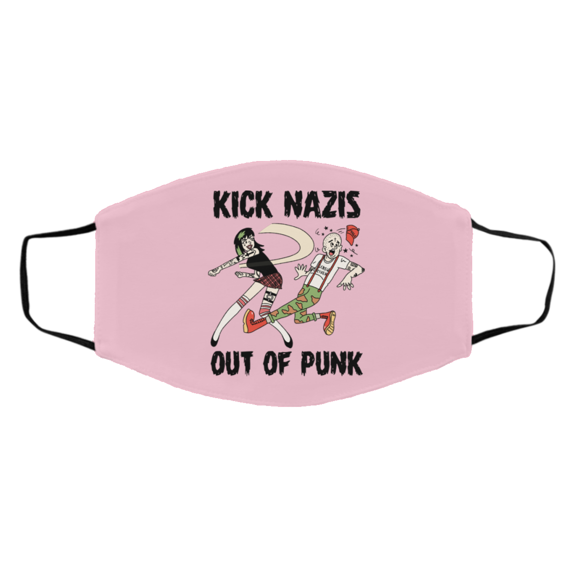 Kick Nazis Out Of Punk Face Mask