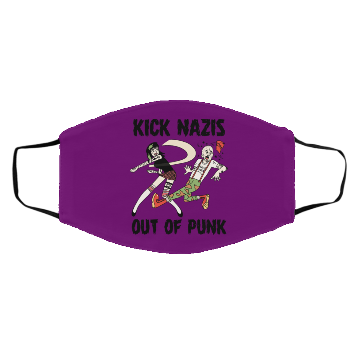 Kick Nazis Out Of Punk Face Mask
