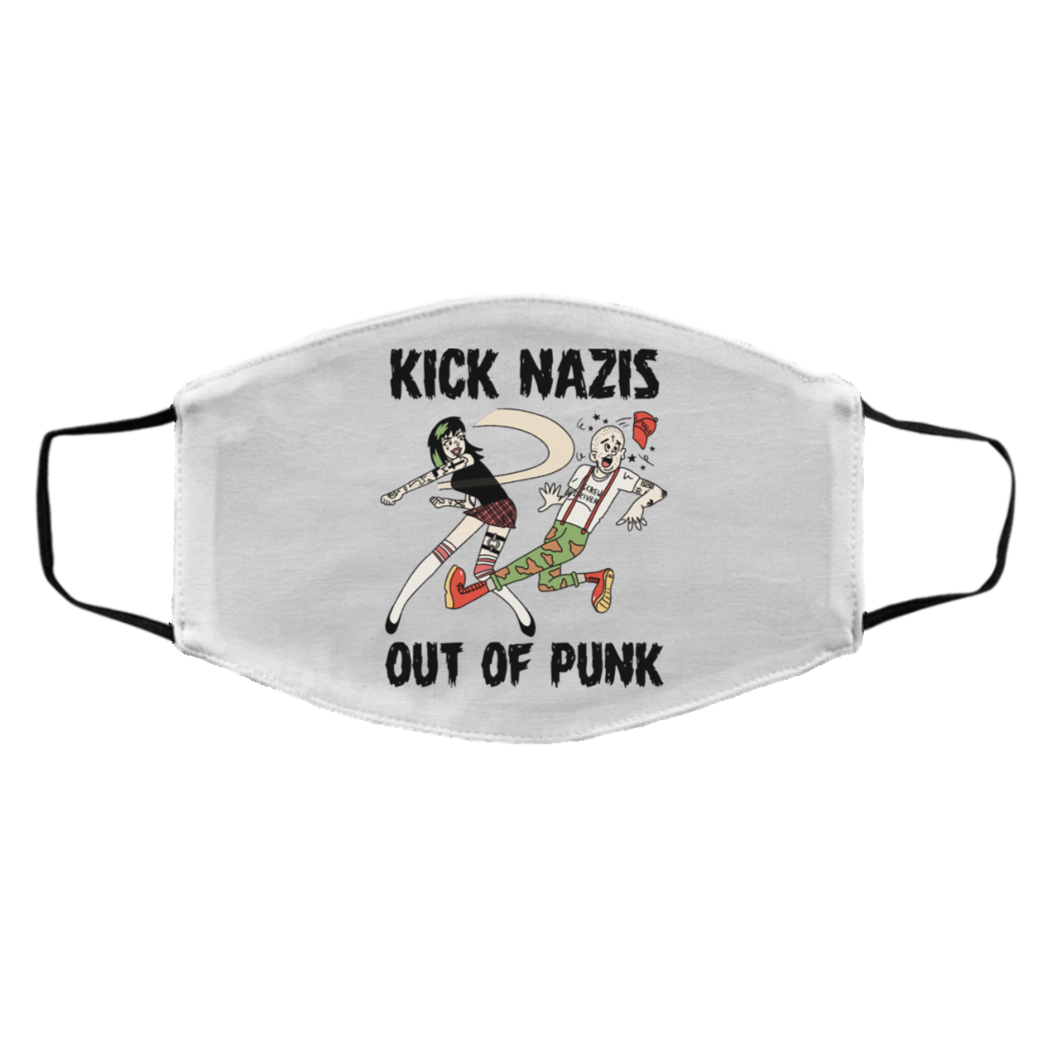 Kick Nazis Out Of Punk Face Mask