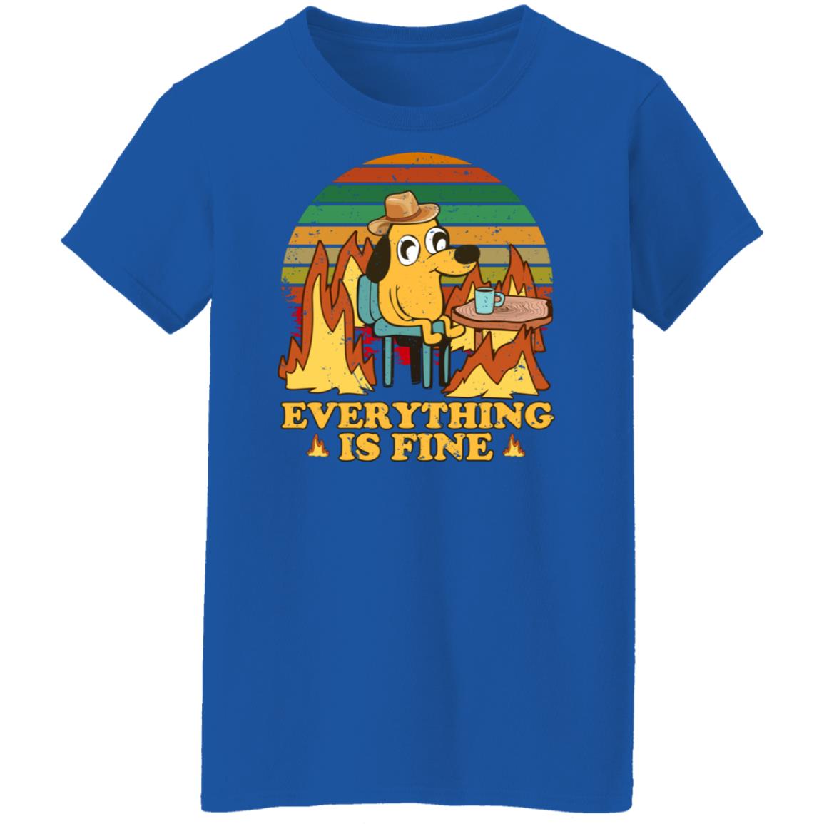 Everything Is Fine Dog Internet Meme Burning San Francisco Shirt, Hoodie, Tank