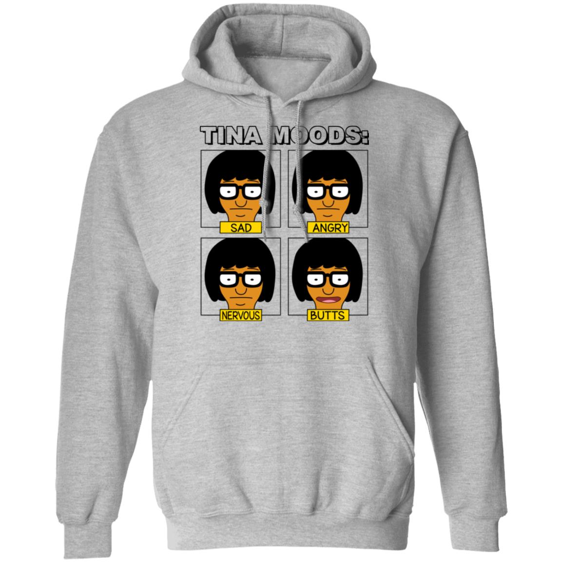 Tina Moods Sad Angry Nervous Butts Bob’s Burgers Shirt, Hoodie, Tank