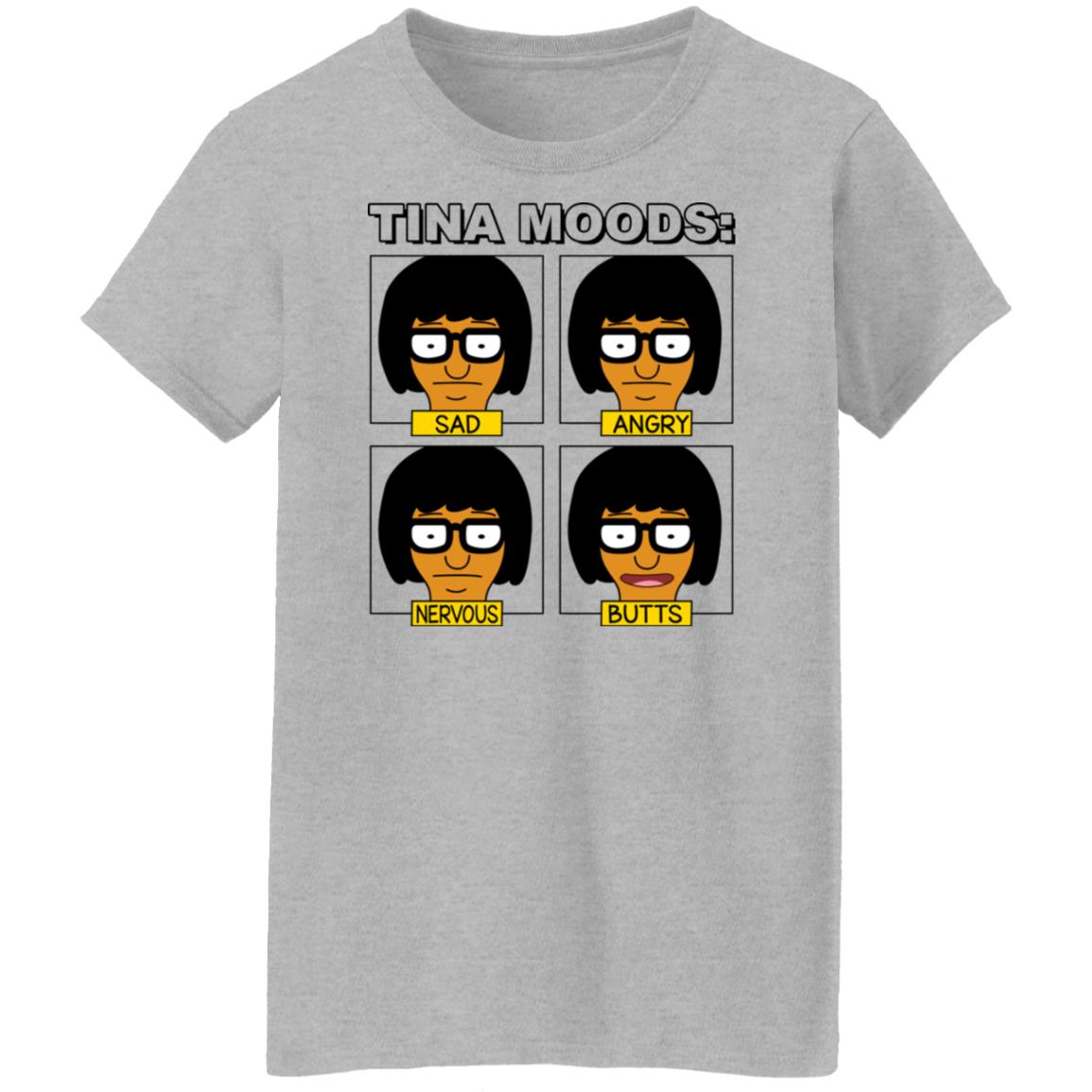 Tina Moods Sad Angry Nervous Butts Bob’s Burgers Shirt, Hoodie, Tank