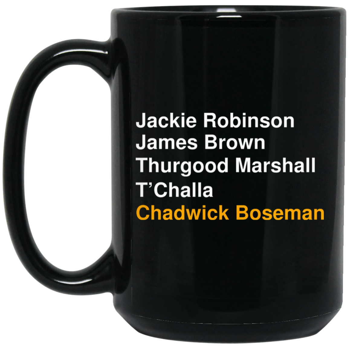 Jackie Robinson James Brown Thurgood Marshall T’Challa Chadwick Boseman Mug