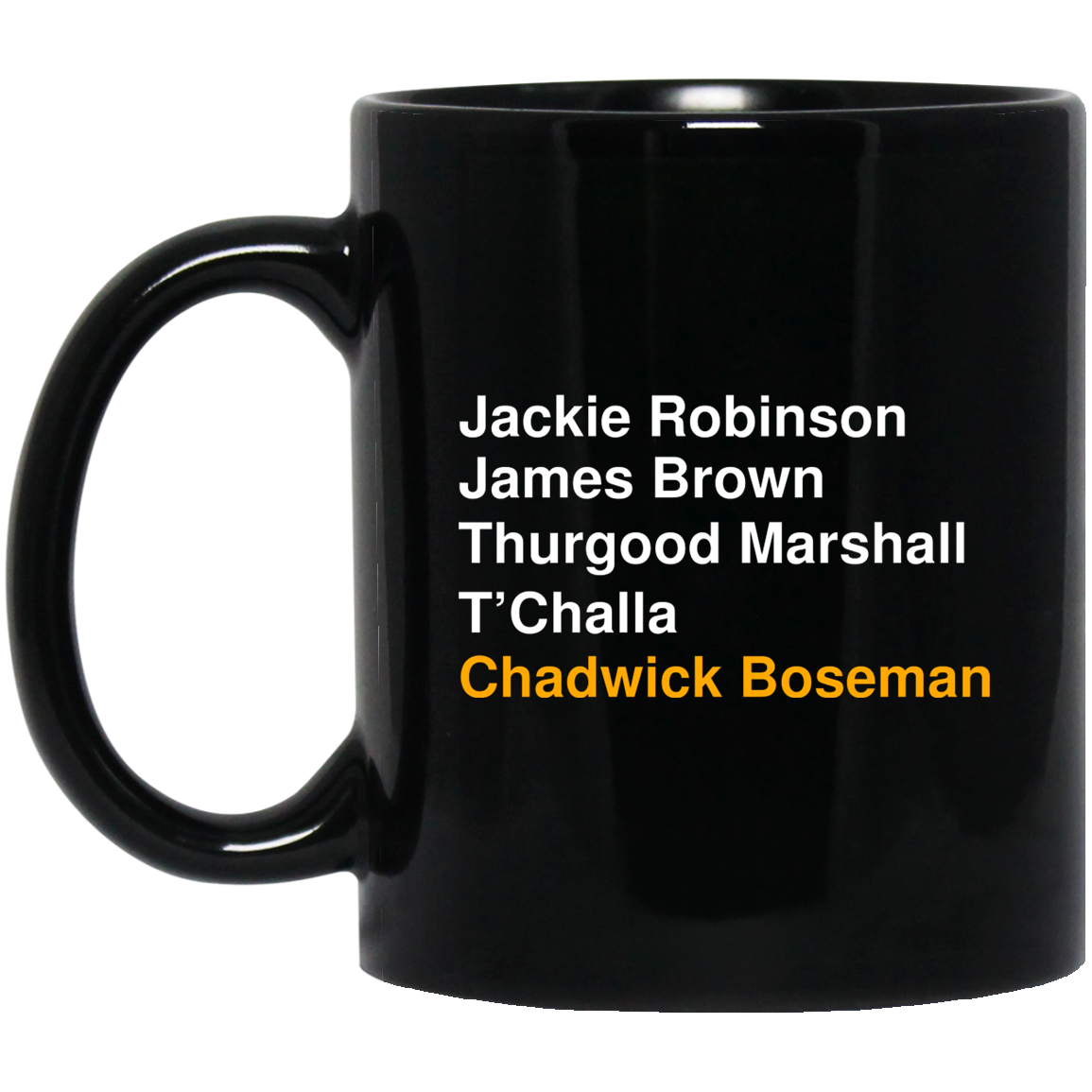 Jackie Robinson James Brown Thurgood Marshall T’Challa Chadwick Boseman Mug