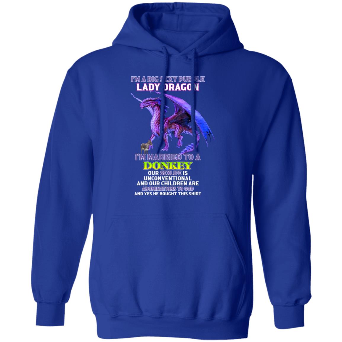 I’m A Big Sexy Purple Lady Dragon I’m Married To A Donkey Shirt, Hoodie, Tank