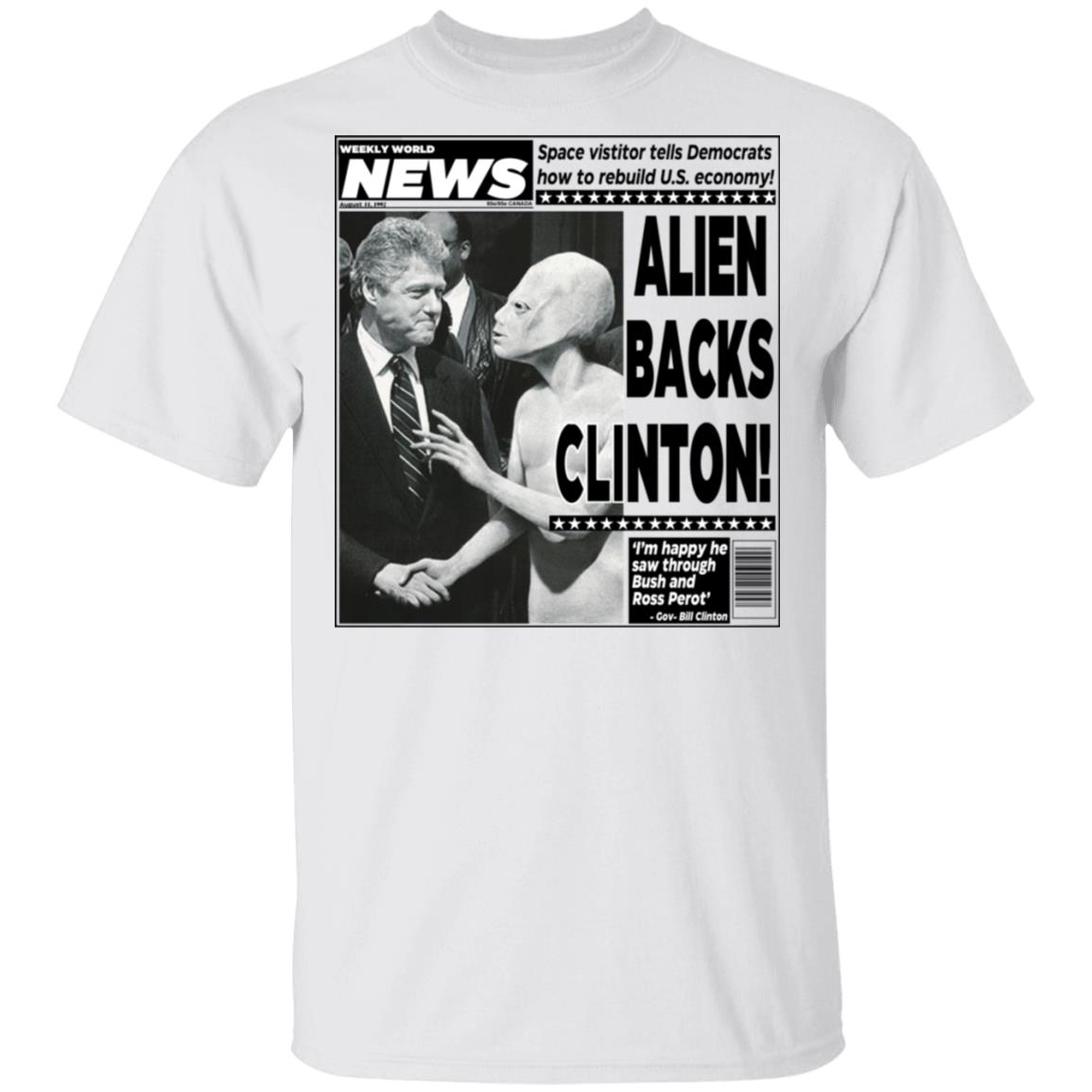 Vintage World News Alien Backs Clinton Shirt, Hoodie, Tank