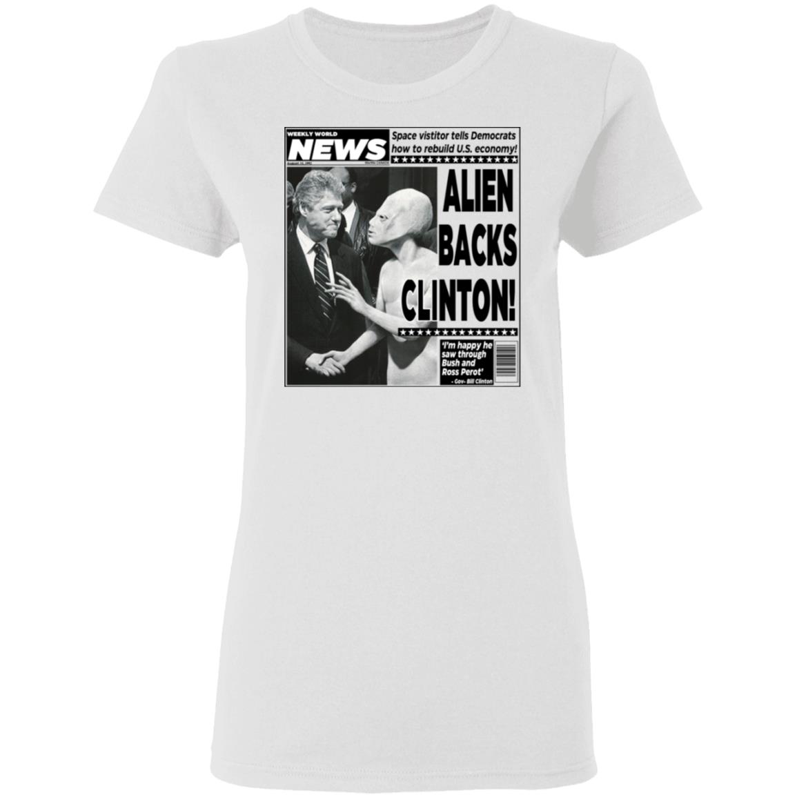 Vintage World News Alien Backs Clinton Shirt, Hoodie, Tank