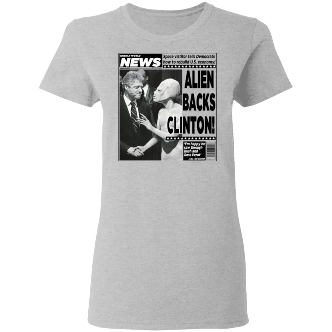 Vintage World News Alien Backs Clinton Shirt, Hoodie, Tank