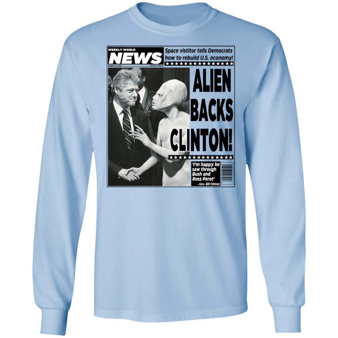 Vintage World News Alien Backs Clinton Shirt, Hoodie, Tank