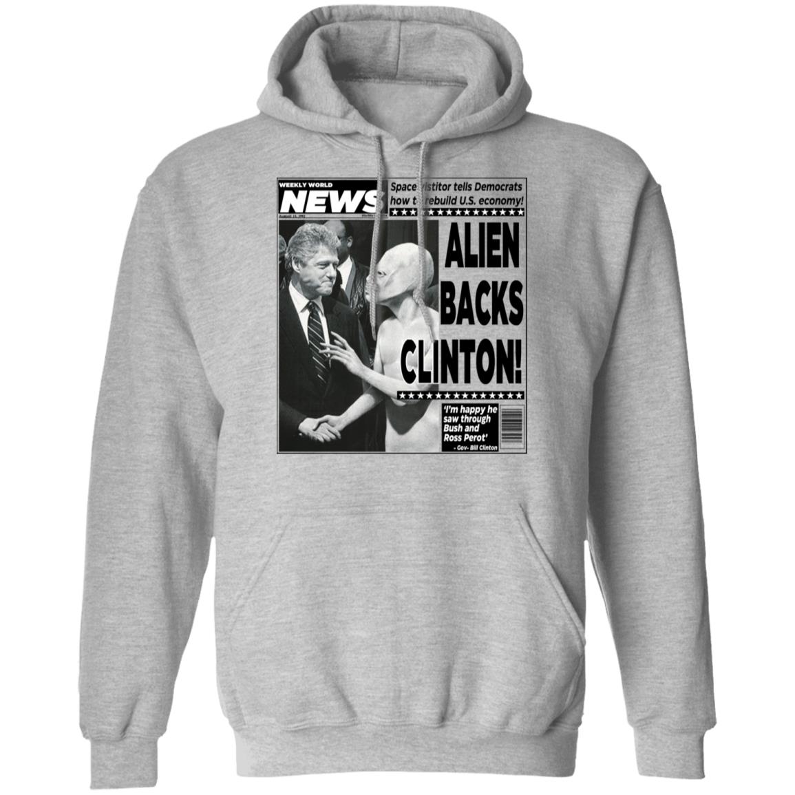 Vintage World News Alien Backs Clinton Shirt, Hoodie, Tank