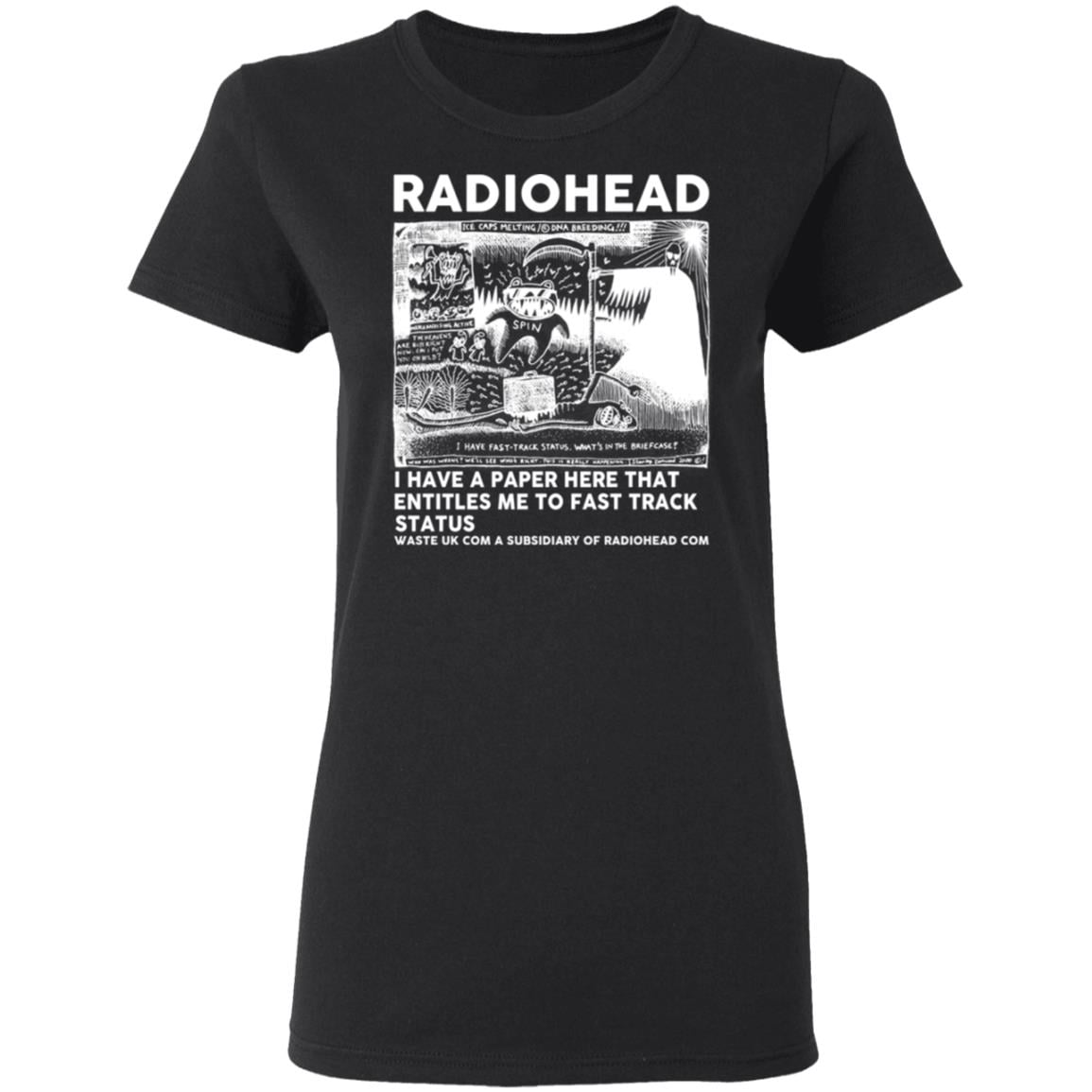 Radiohead I Have A Paper Here That Entitles Me To Fast Track Status Shirt, Hoodie, Tank
