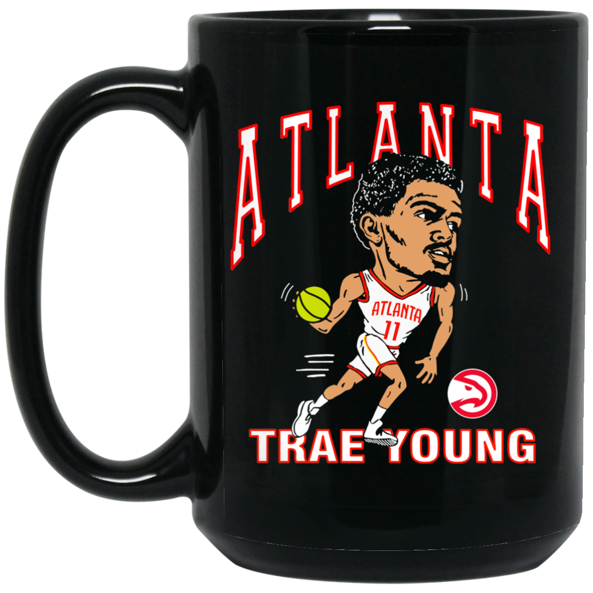 Atlanta Trae Young Hawks Caricature Mug