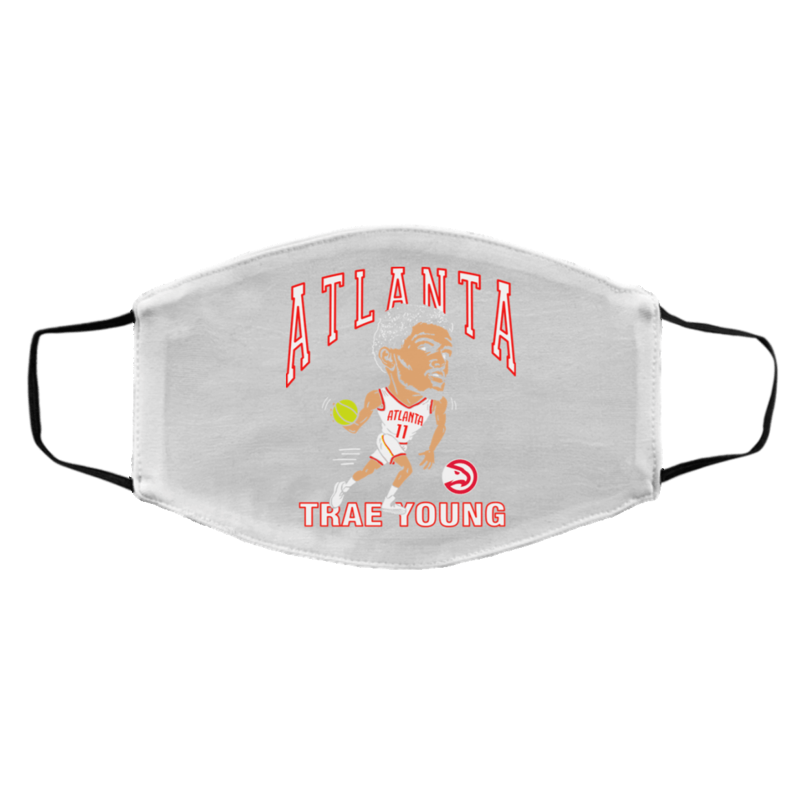 Atlanta Trae Young Hawks Caricature Face Mask