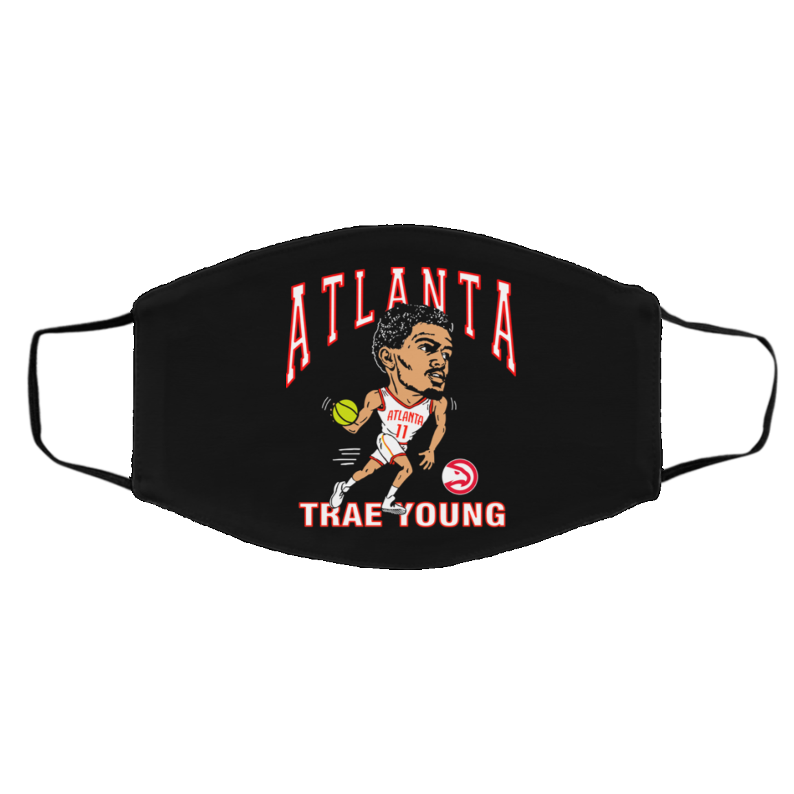 Atlanta Trae Young Hawks Caricature Face Mask