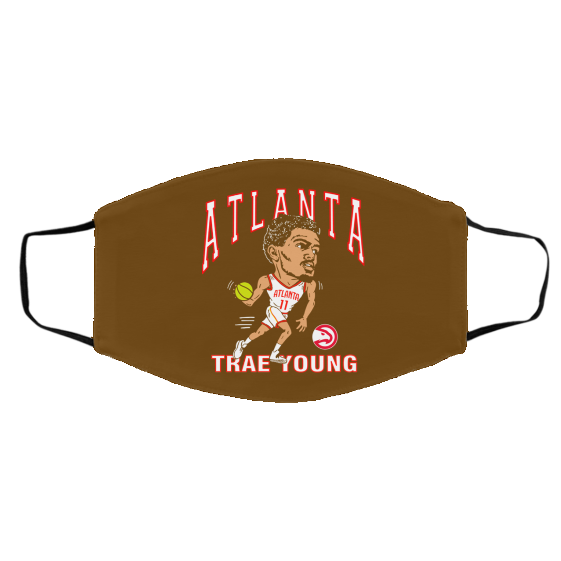 Atlanta Trae Young Hawks Caricature Face Mask