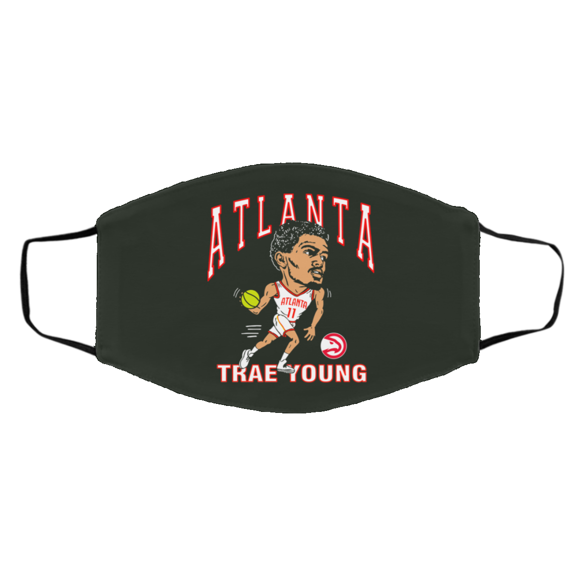 Atlanta Trae Young Hawks Caricature Face Mask