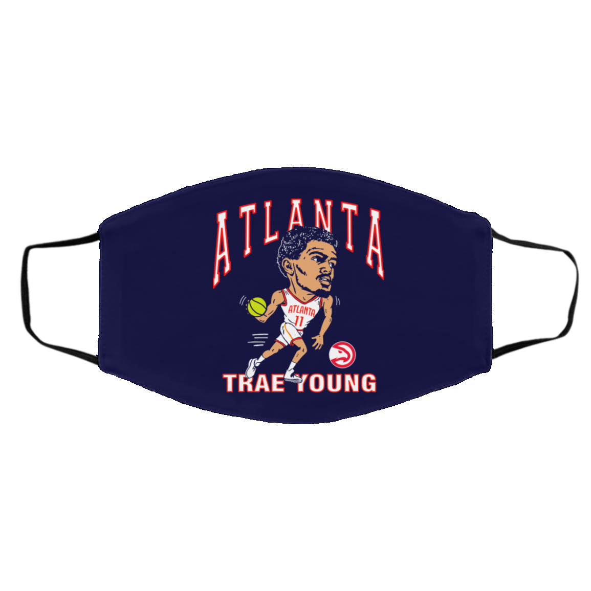 Atlanta Trae Young Hawks Caricature Face Mask