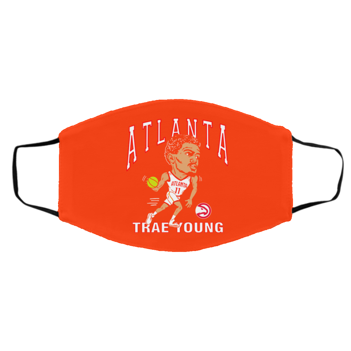 Atlanta Trae Young Hawks Caricature Face Mask