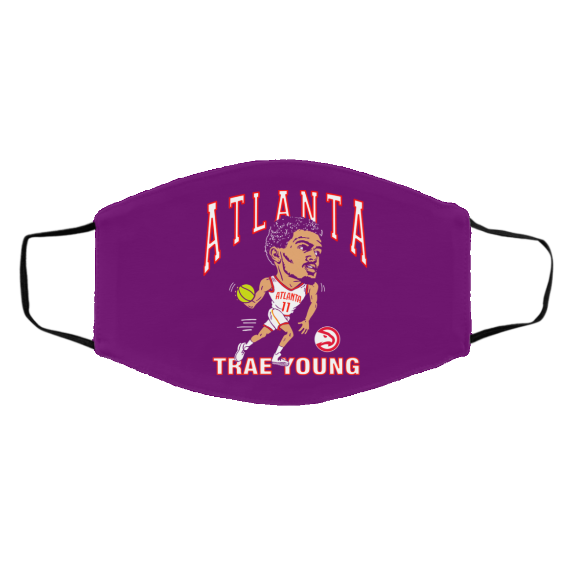 Atlanta Trae Young Hawks Caricature Face Mask
