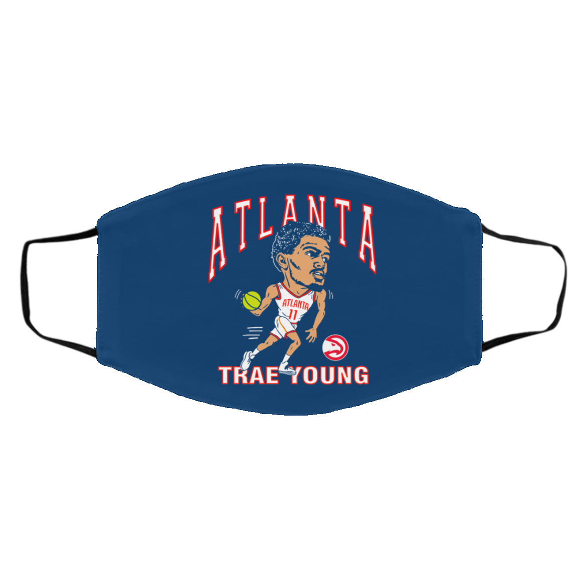 Atlanta Trae Young Hawks Caricature Face Mask