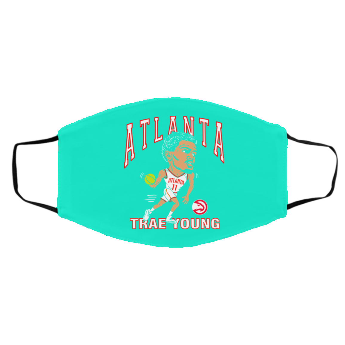 Atlanta Trae Young Hawks Caricature Face Mask