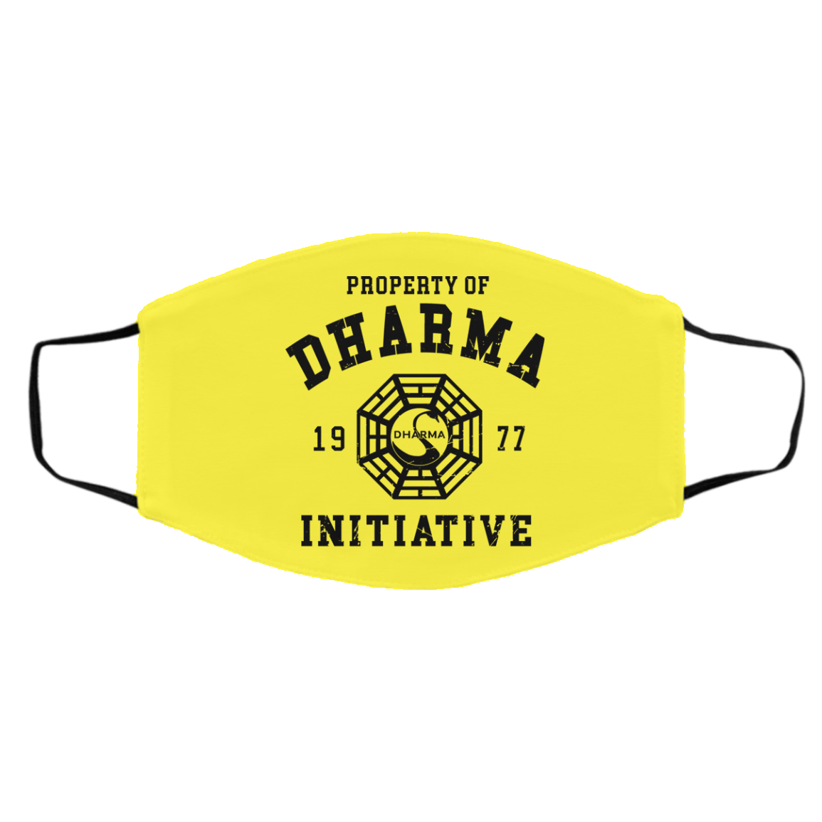 Property Of Dharma 1977 Initiative Face Mask