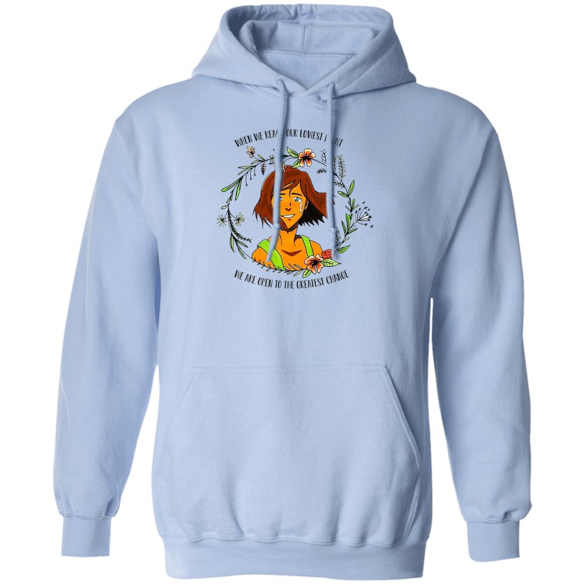 The Legend of Korra Floral Quote When We Reach Our Lowest Point We Are Open To The Greatest Change Shirt, Hoodie, Tank