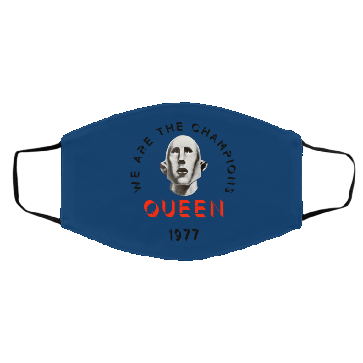 Queen We Are The Champions Queen 1977 Face Mask