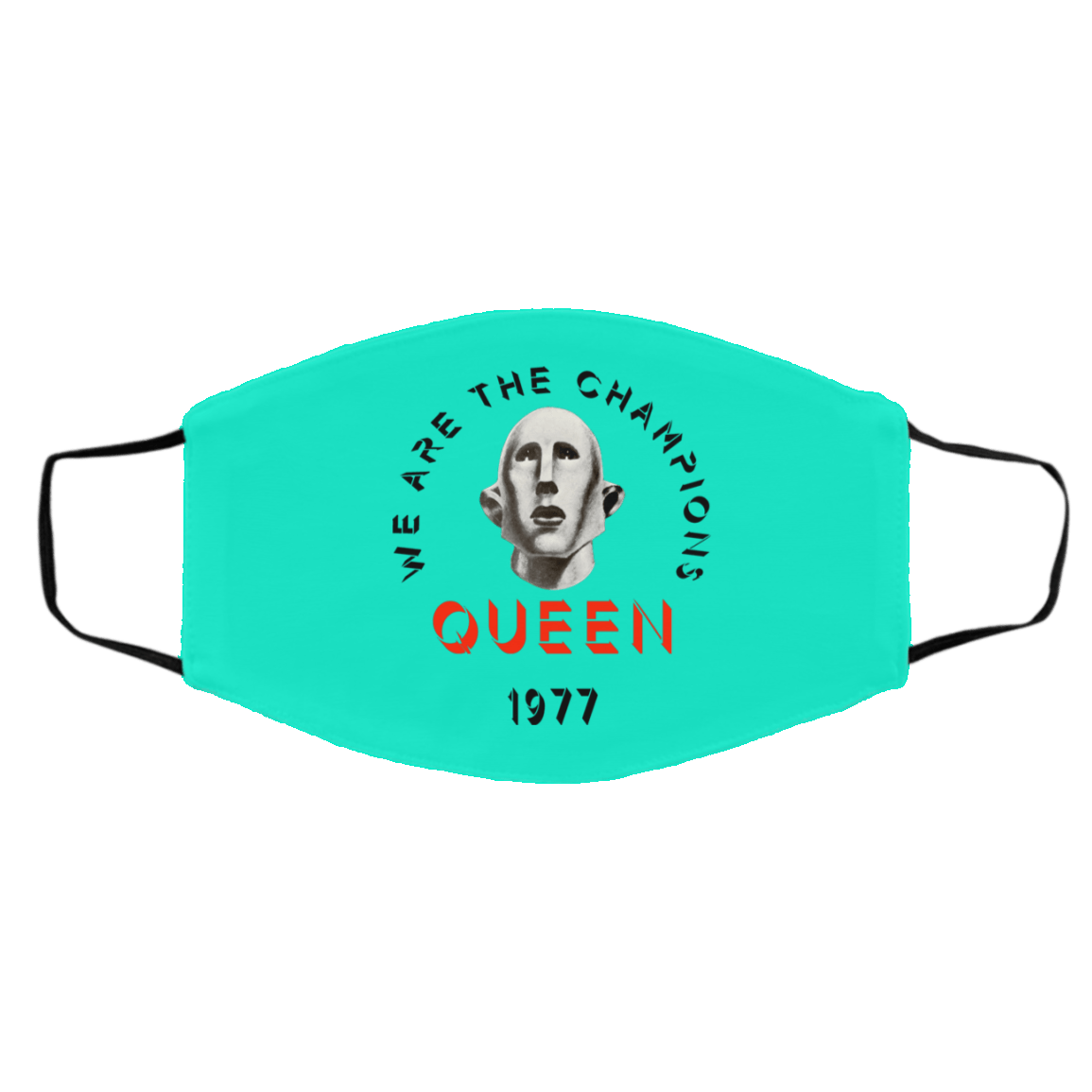 Queen We Are The Champions Queen 1977 Face Mask