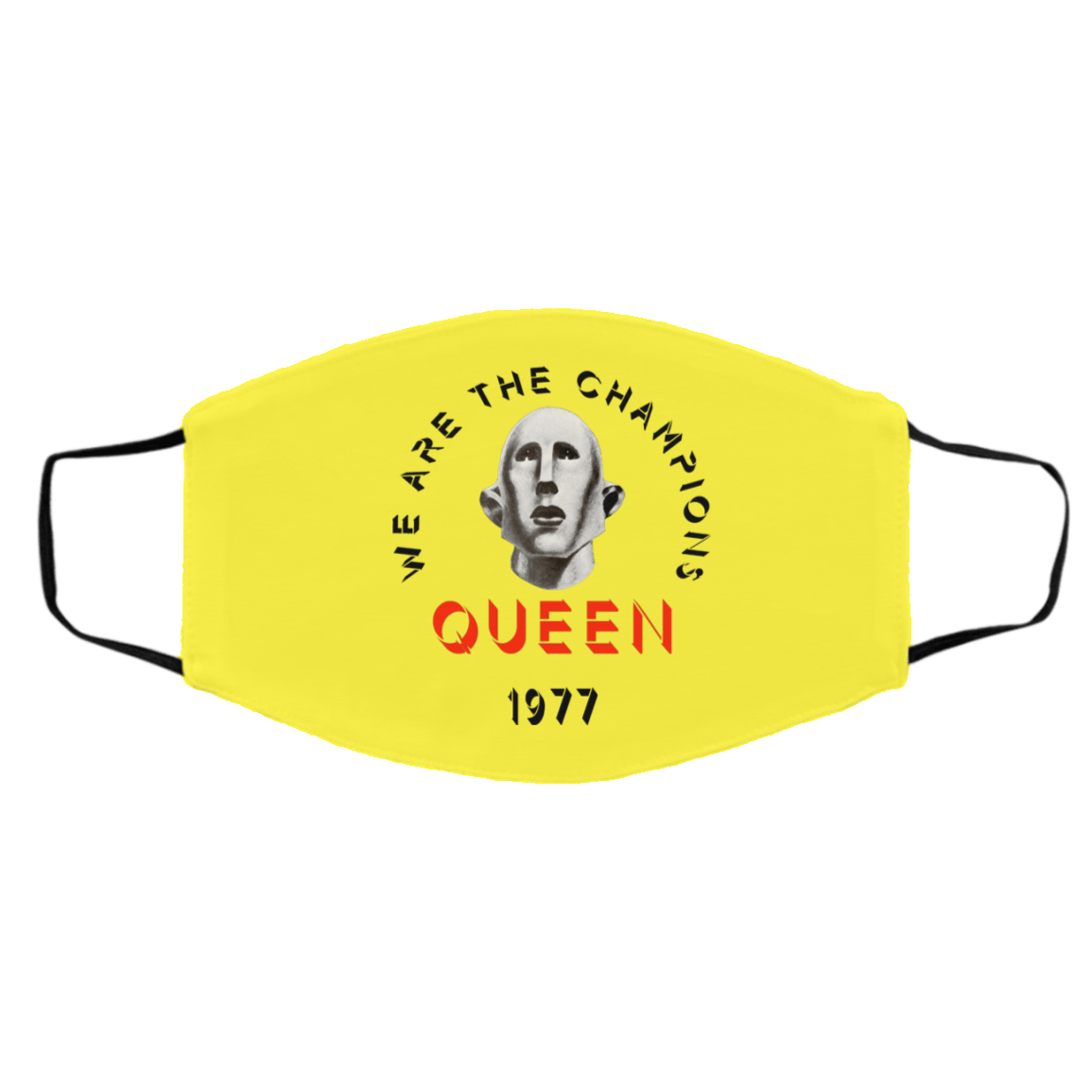 Queen We Are The Champions Queen 1977 Face Mask