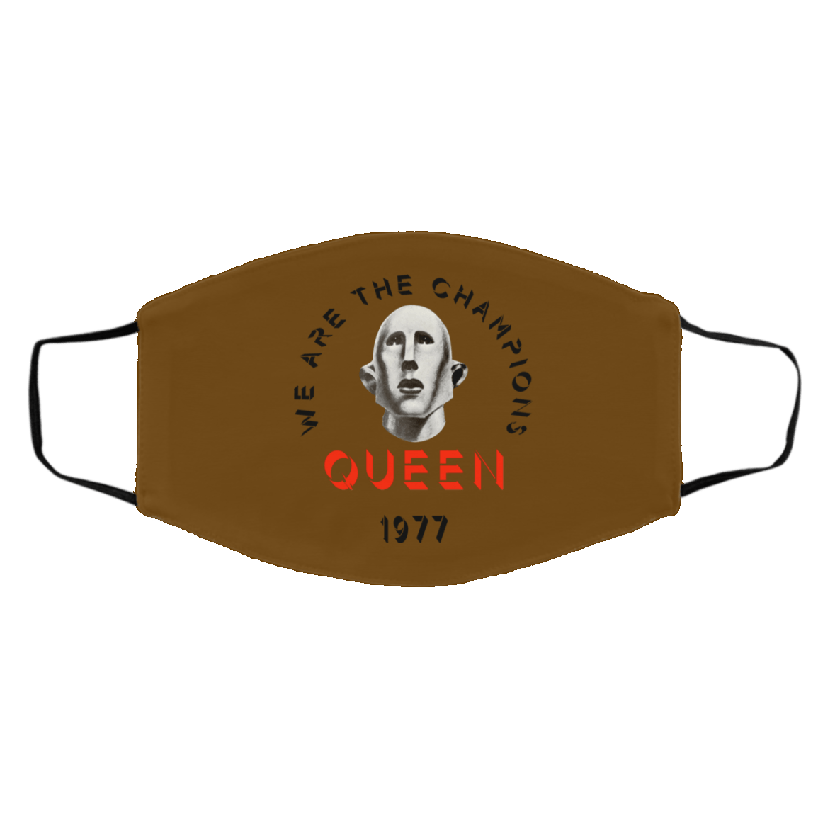 Queen We Are The Champions Queen 1977 Face Mask