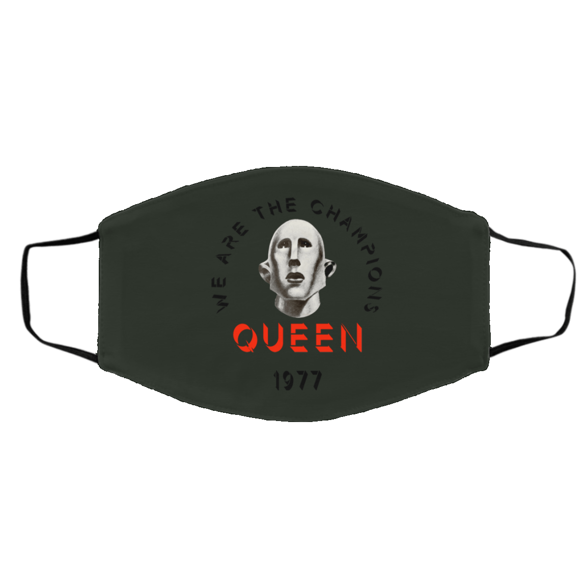 Queen We Are The Champions Queen 1977 Face Mask