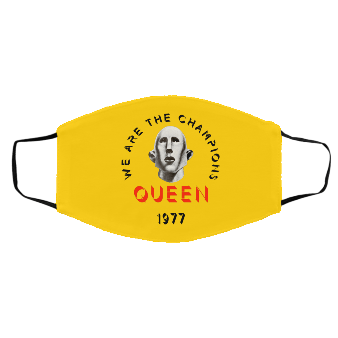 Queen We Are The Champions Queen 1977 Face Mask