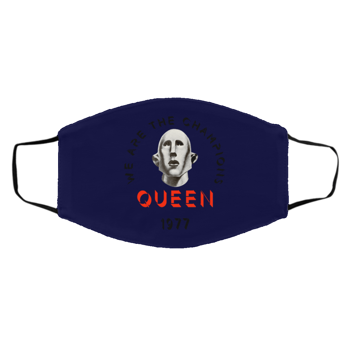 Queen We Are The Champions Queen 1977 Face Mask
