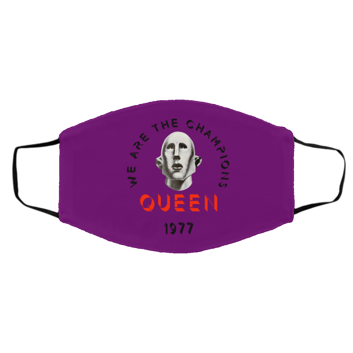 Queen We Are The Champions Queen 1977 Face Mask