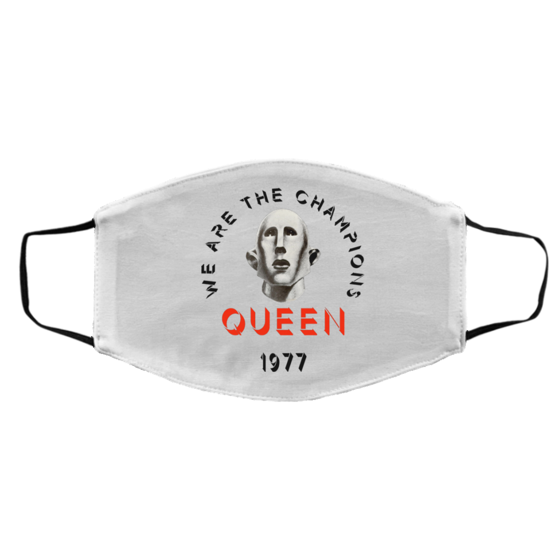 Queen We Are The Champions Queen 1977 Face Mask