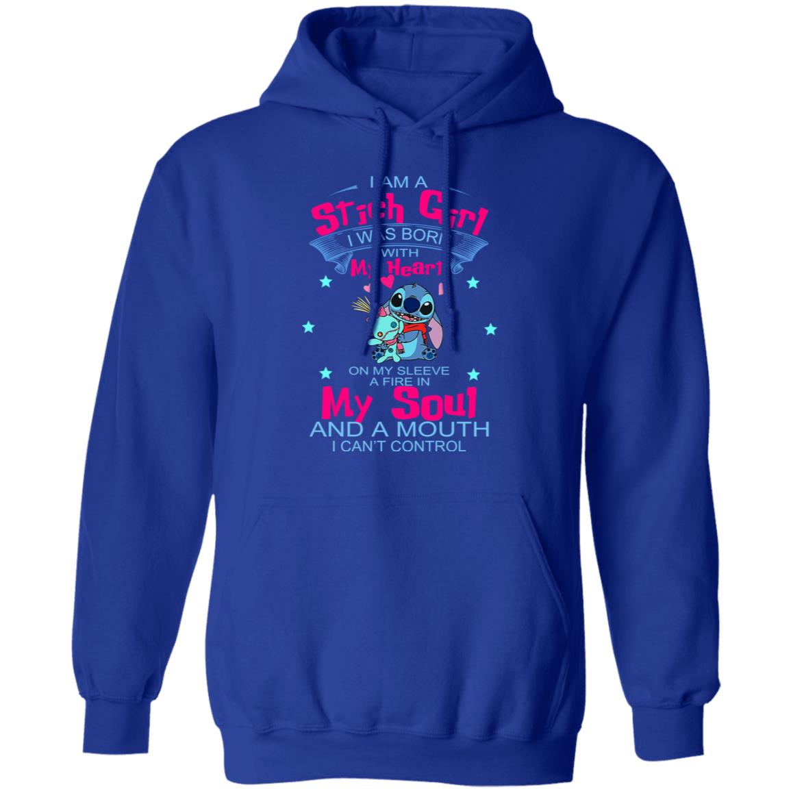 I Am A Stich Girl Was Born In With My Heart On My Sleeve Shirt, Hoodie, Tank
