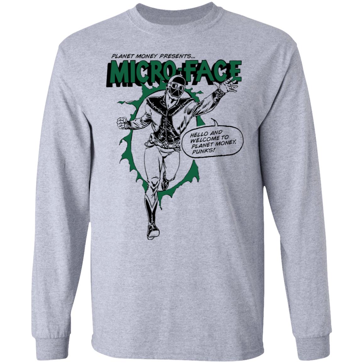 Planet Money Presents Micro Face Hello And Welcome To Planet Money Punks Shirt, Hoodie, Tank