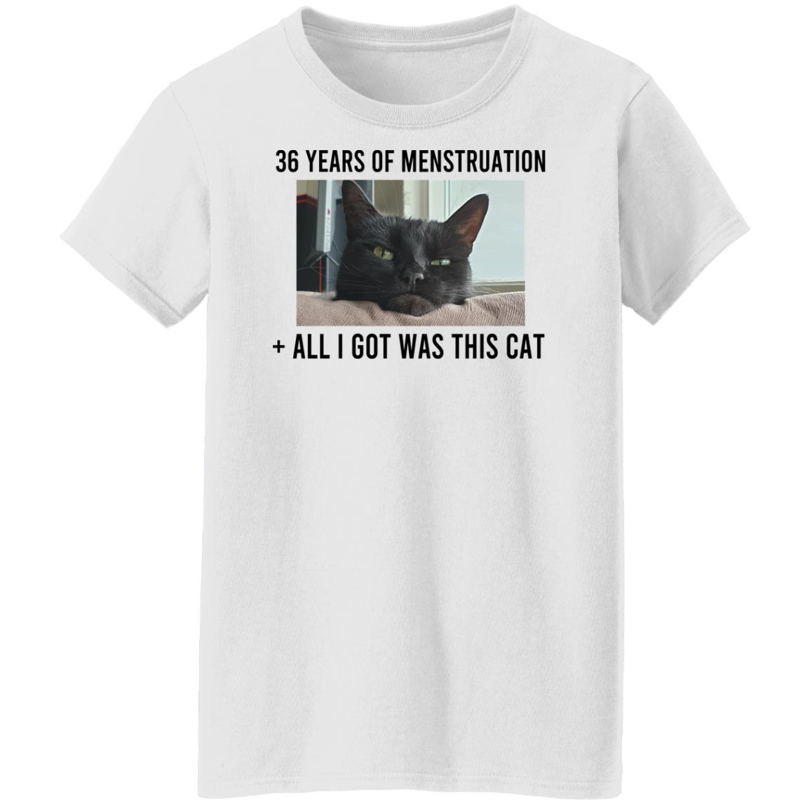 36 Years Of Menstruation All I Got Was This Cat Shirt, Hoodie, Tank