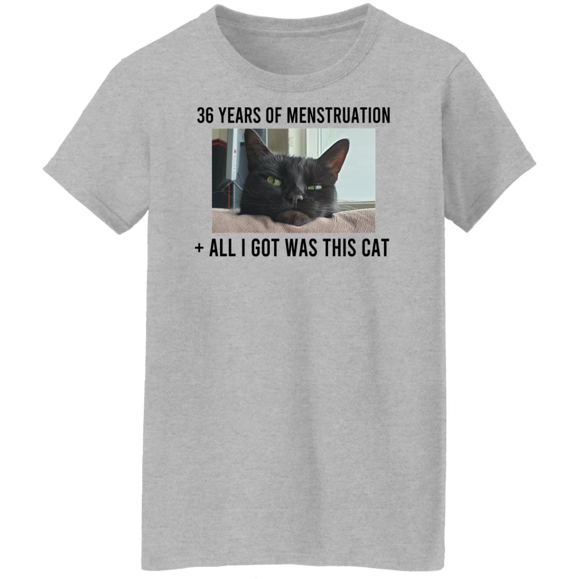 36 Years Of Menstruation All I Got Was This Cat Shirt, Hoodie, Tank
