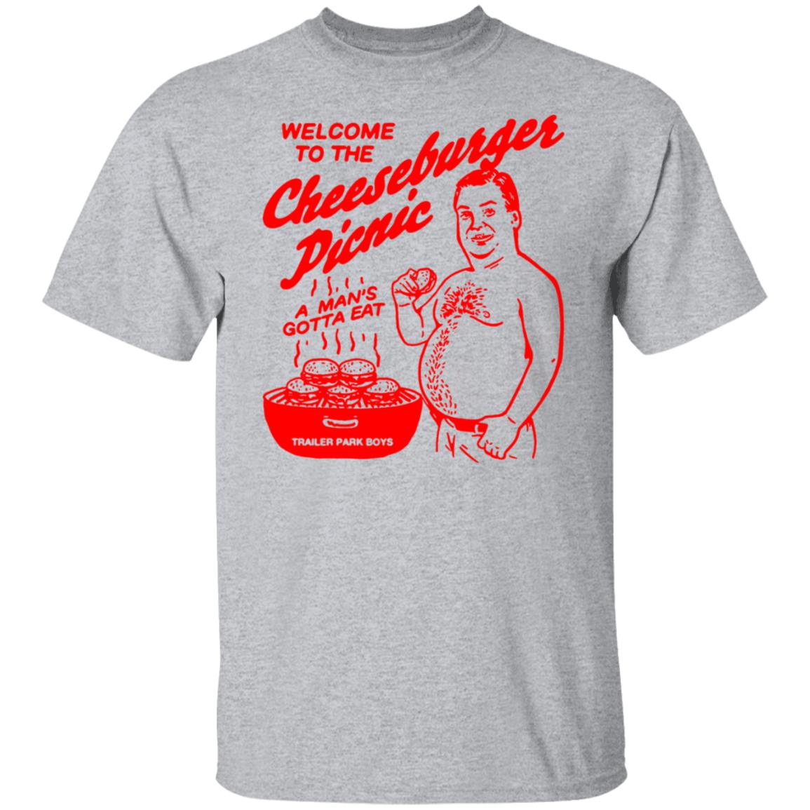 Welcome To The Cheeseburger Picnic A Man’s Gotta Eat Trailer Park Boys Shirt, Hoodie, Tank