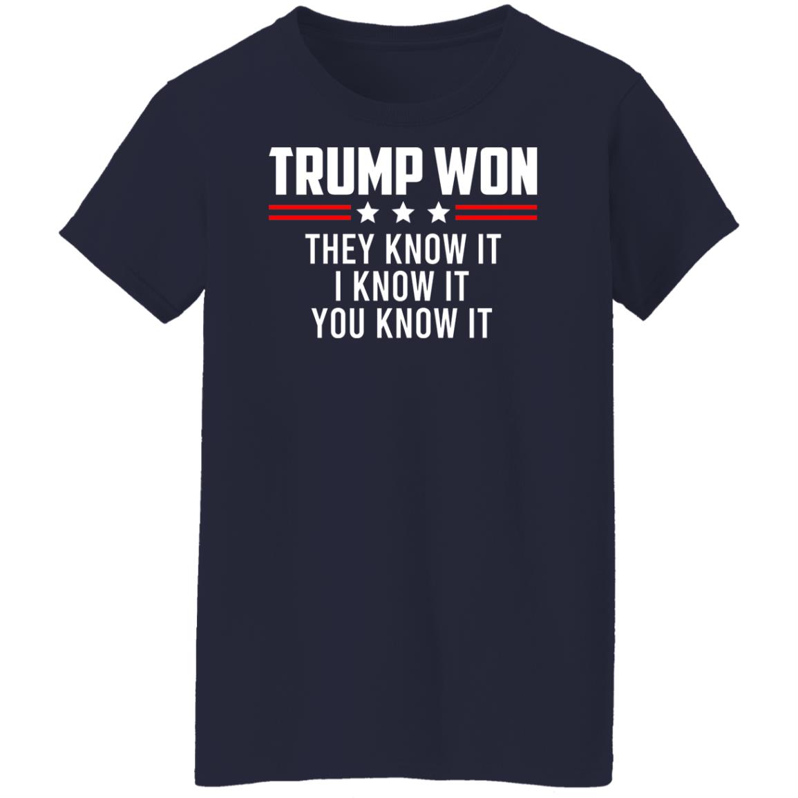 Trump Won They Know It I Know It You Know It Shirt, Hoodie, Tank