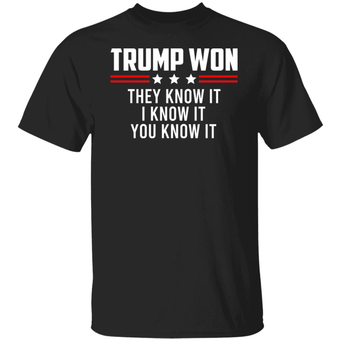 Trump Won They Know It I Know It You Know It Shirt, Hoodie, Tank